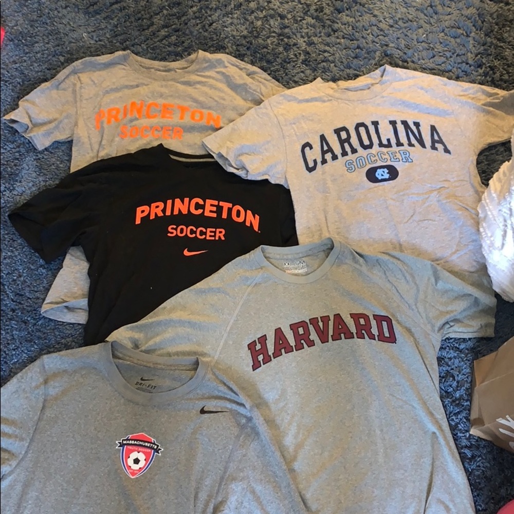College soccer shirts!